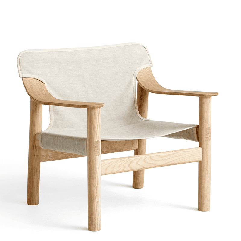 Bernard fauteuil - Canvas: Raw / Frame: Oak