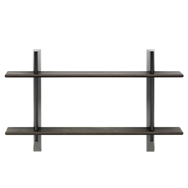 Rayonnage Mural - Deep black, dark oak