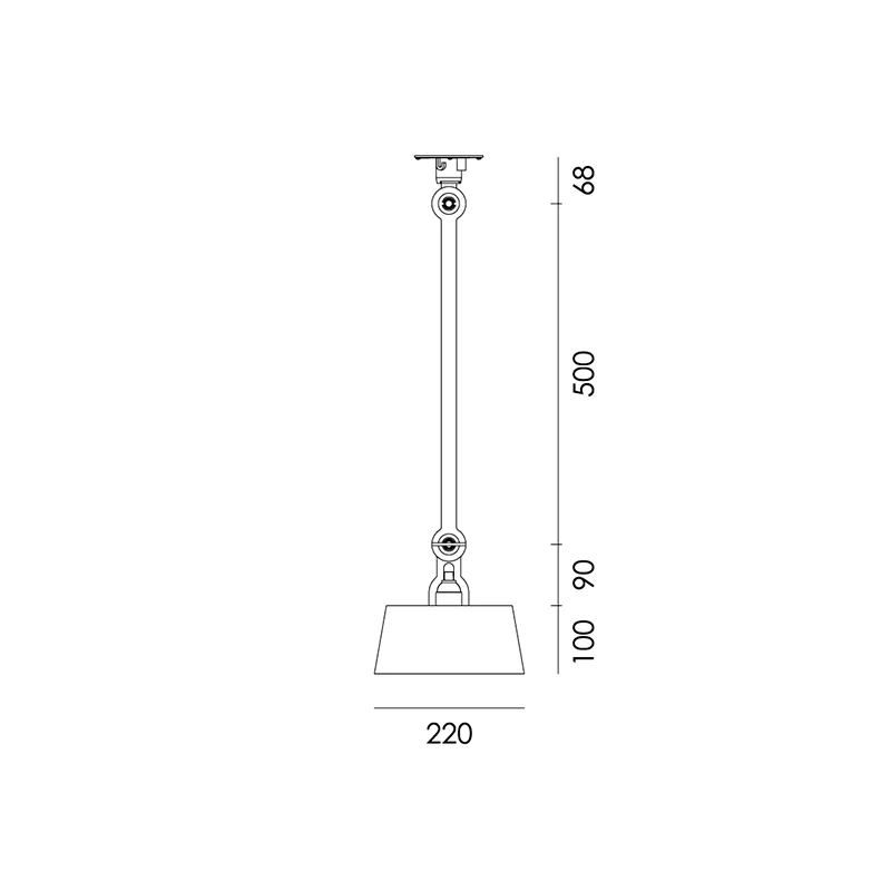 Bolt plafond 1arm upperfit - Lightning white