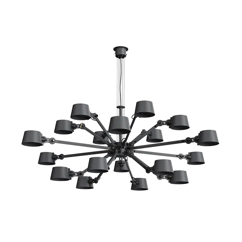 Bolt chandelier hanglamp 18 arms - Midnight grey