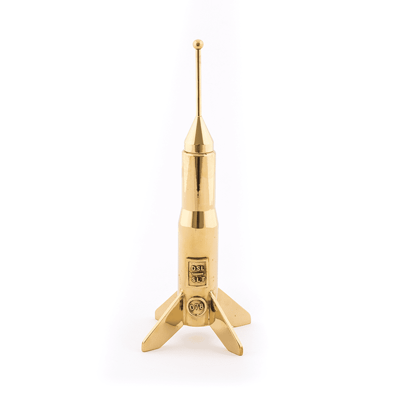 Brass candle holder cosmic diner-hard rocket#1 Brass candle holder cosmic diner-hard rocket#1