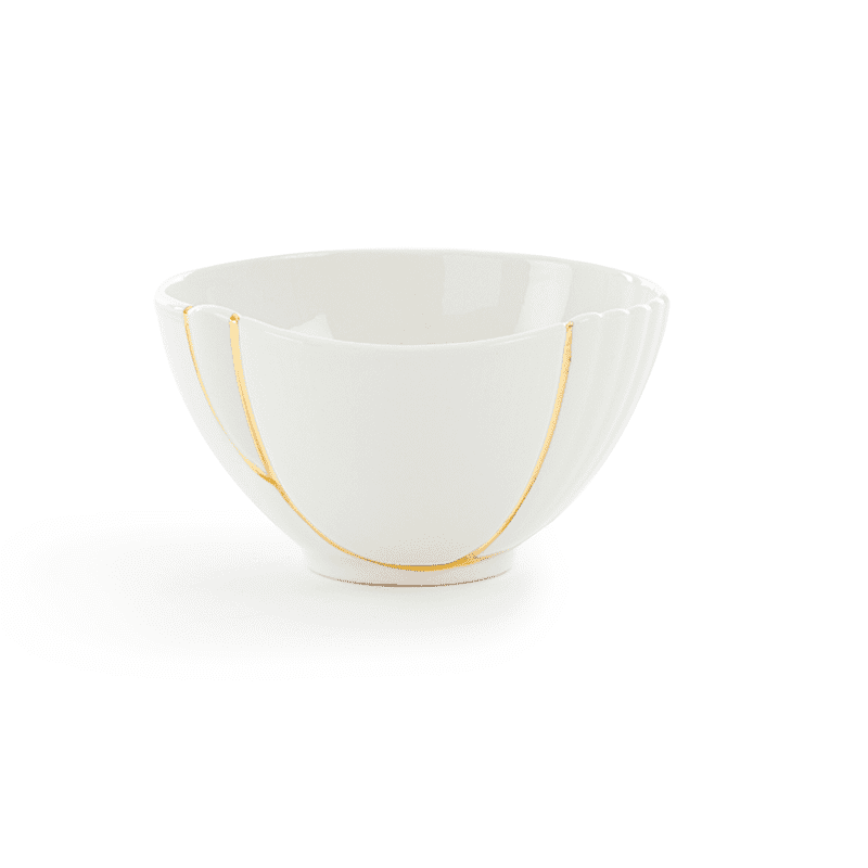Kintsugi-n'2 fruit bowl in porcelain