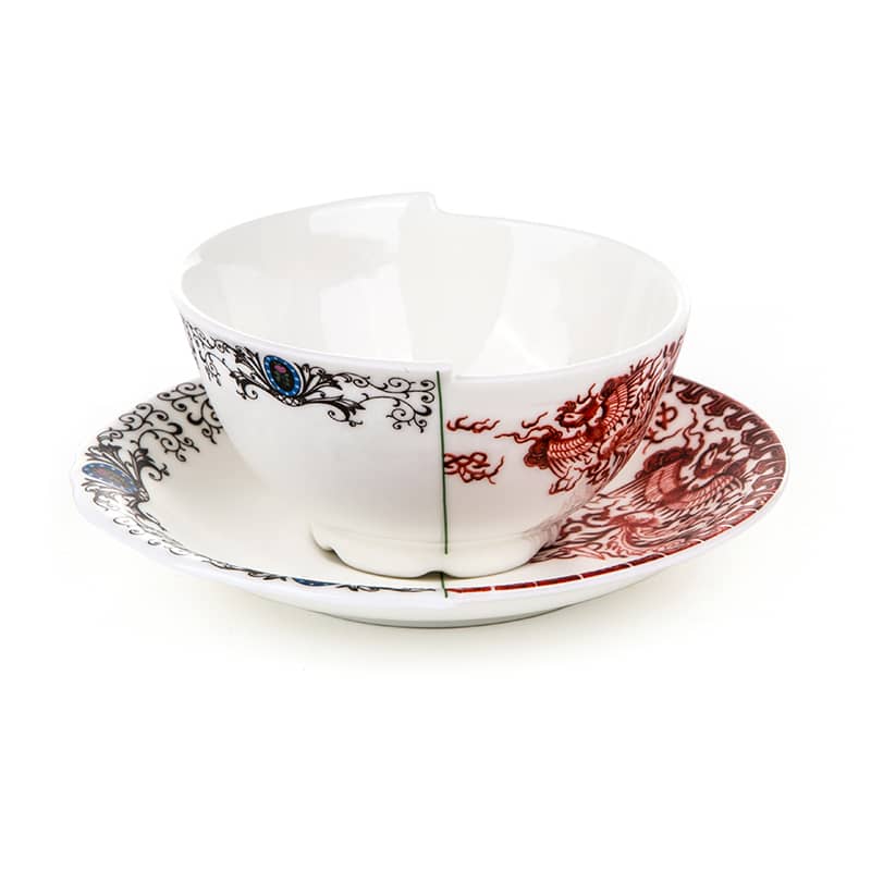 Hybrid-zora teacup with saucer in porcelain