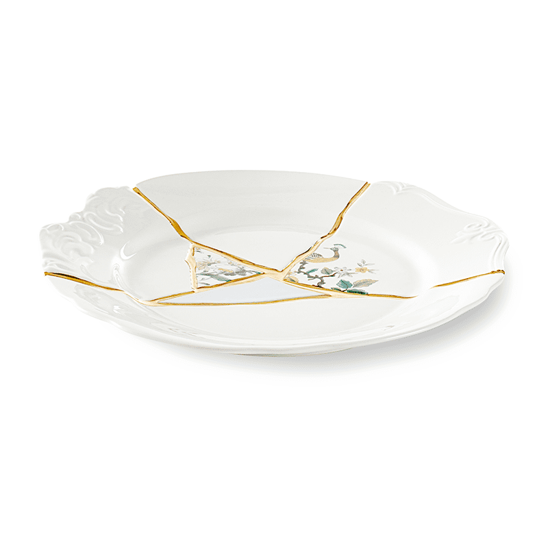 Kintsugi-n'2 dinner plate in porcelain