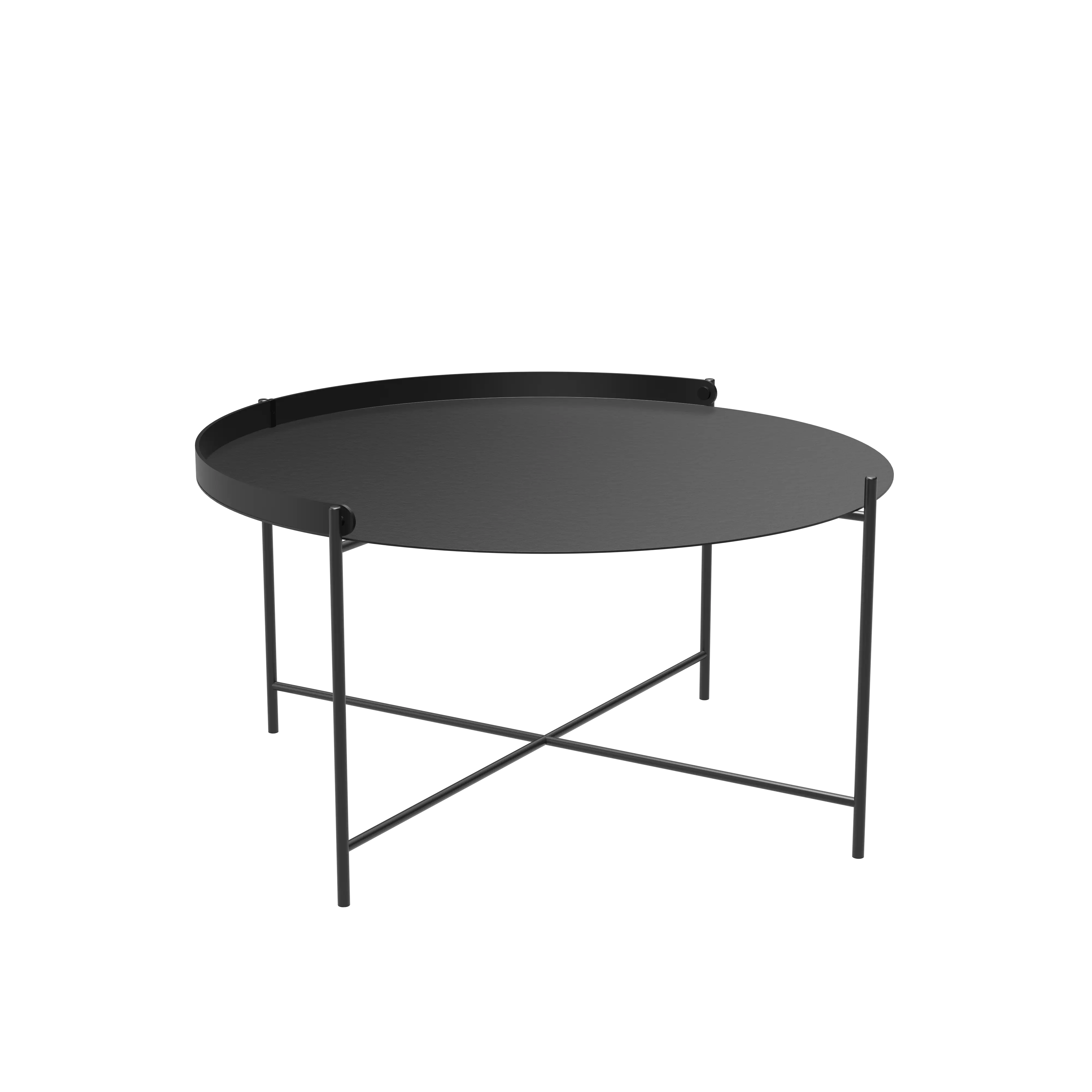 Edge tray table 76 cm - Black