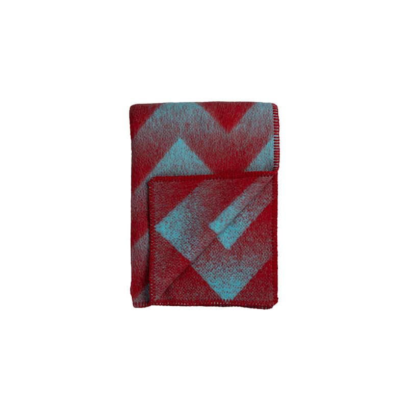 Lynild large throw - Red/blue Lynild large throw - Red/blue