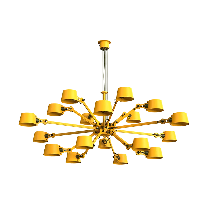 Bolt chandelier hanglamp 18 arms - Sunny yellow
