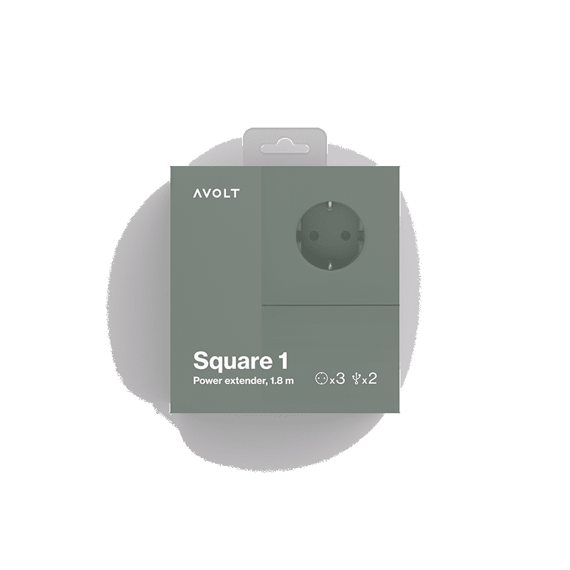 Square 1 USB & Magnet - Oak Green