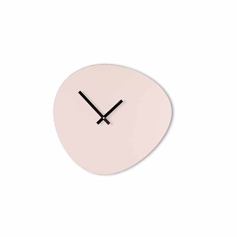 Wall clock pebble - Sandy grey/deep black