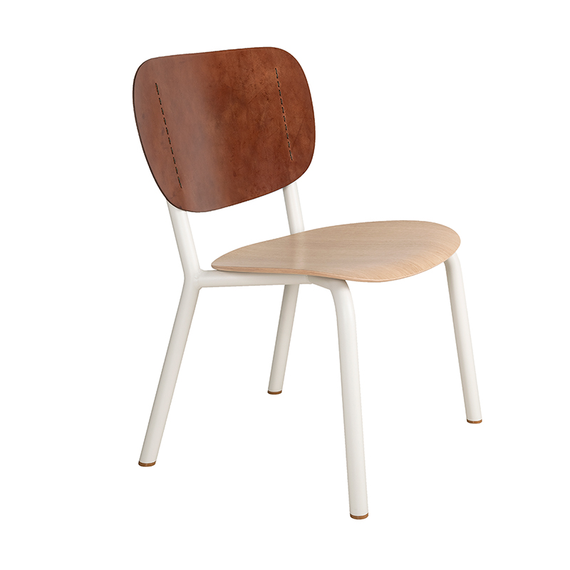 Emil Rosi chair - Cognac/white, oak veneer
