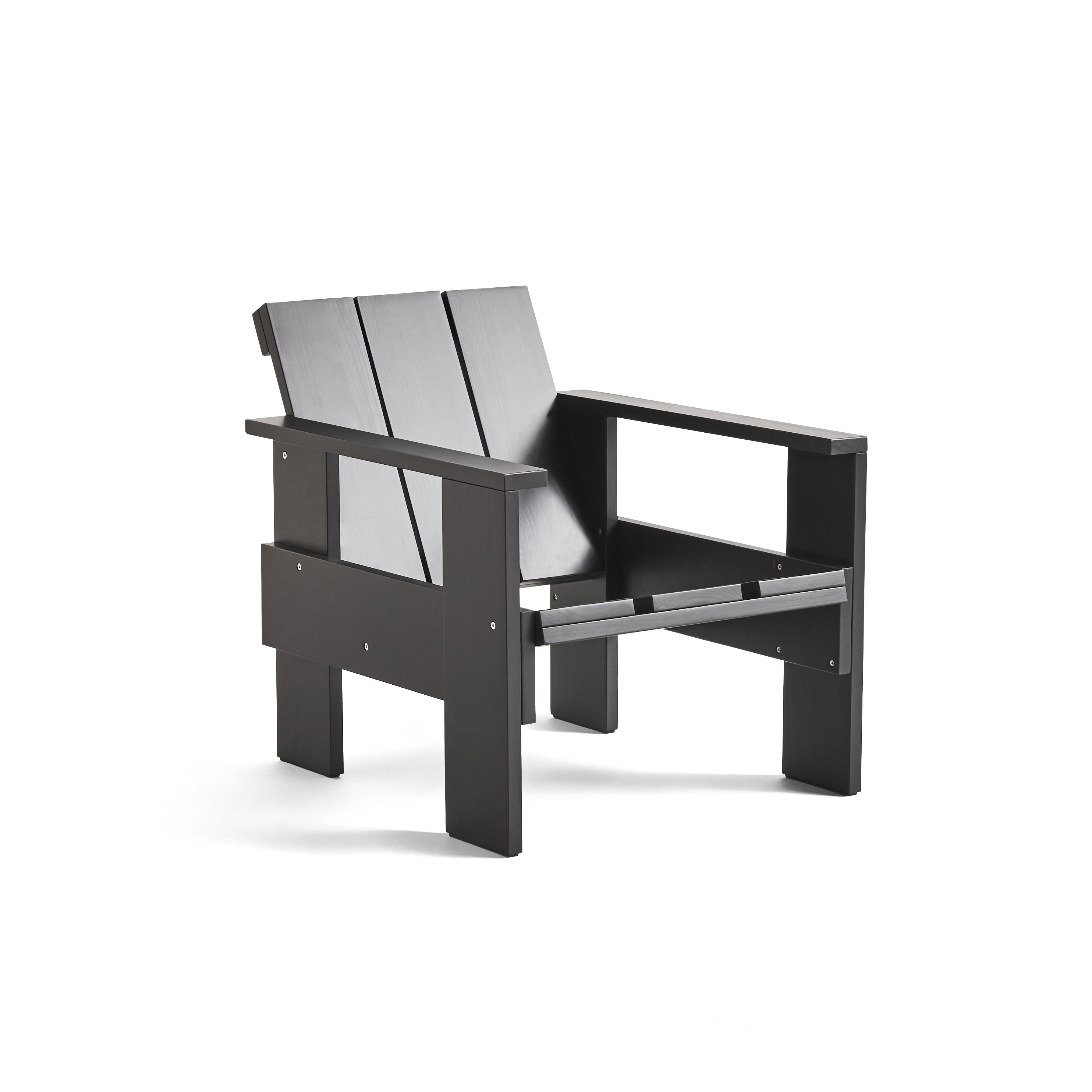 Crate lounge chair - Black waterbased lacq pinewood