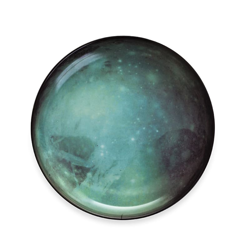 Cosmic diner porcelain plate - Pluto