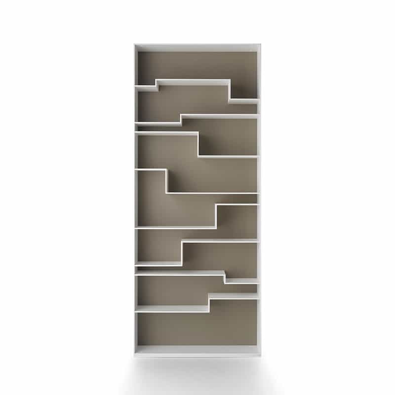 Melody boekenkast - White X042 / Dove grey F057