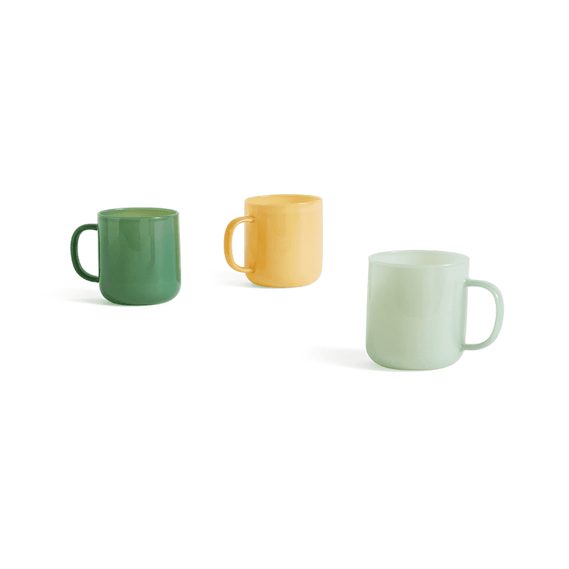 Borosilicate Mug Set of 2 - Jade yellow