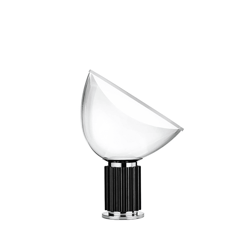 Taccia small led tafellamp glas kap – Nero