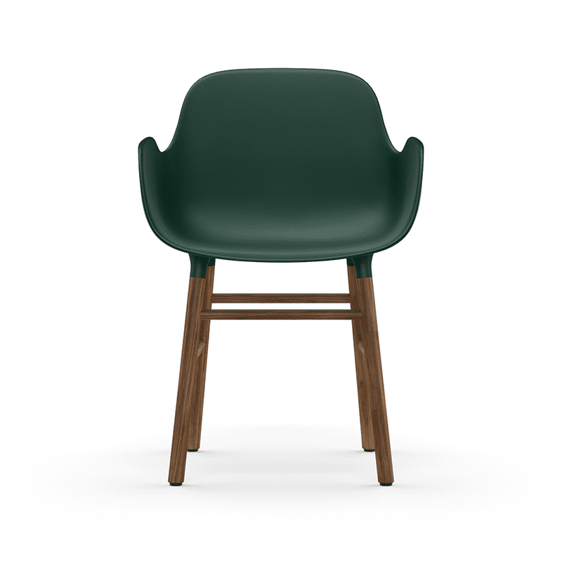 Form Armchair Green/Walnut