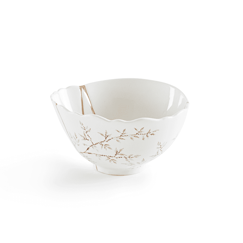 Kintsugi-n'1 fruit bowl in porcelain