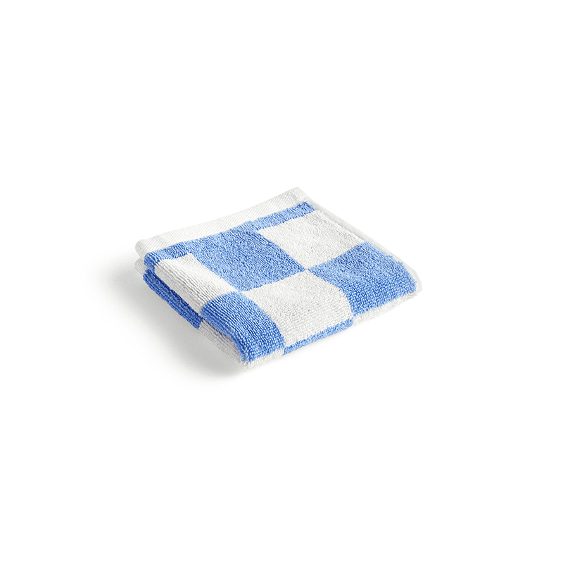 Check wash cloth - Sky blue