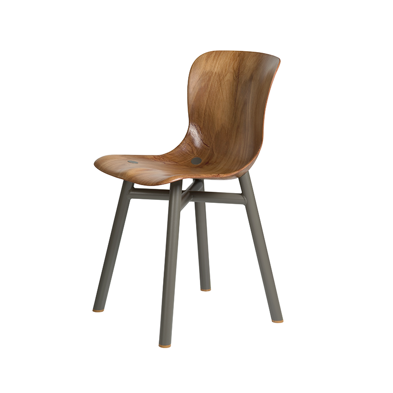Wendela chair - Dark grey frame/light seat