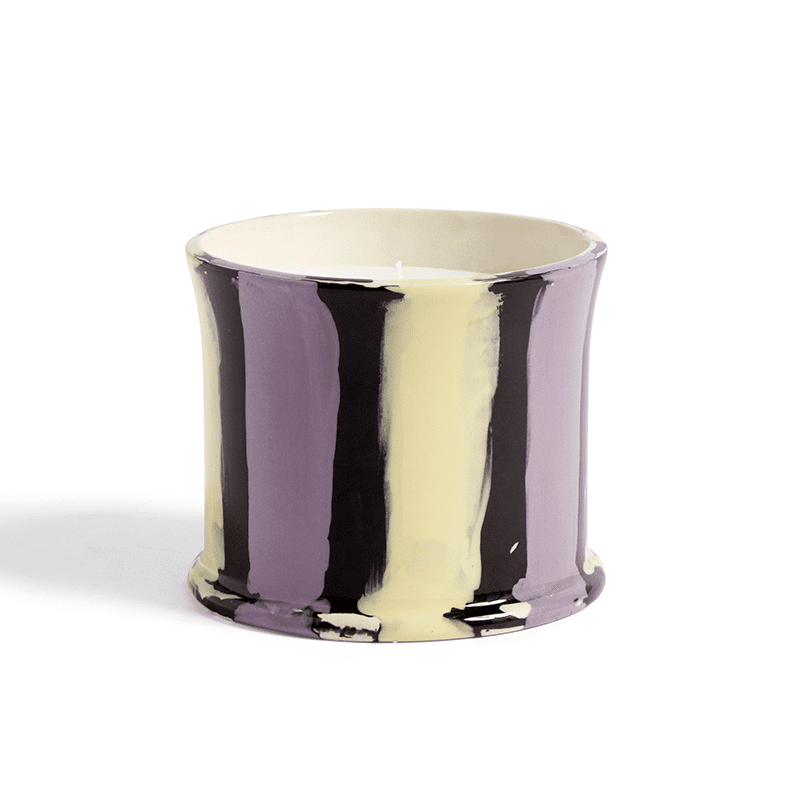 Stripe Scented Candle - Fig leaf