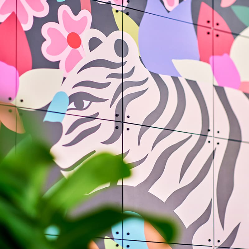 Tiger in Flowers - Large