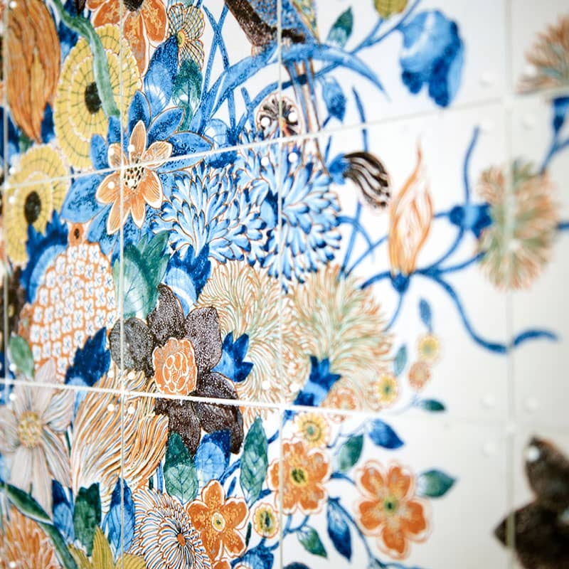 Tile Panel with Flowers