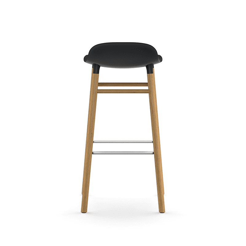 Form Barstool 75 cm Black/Oak