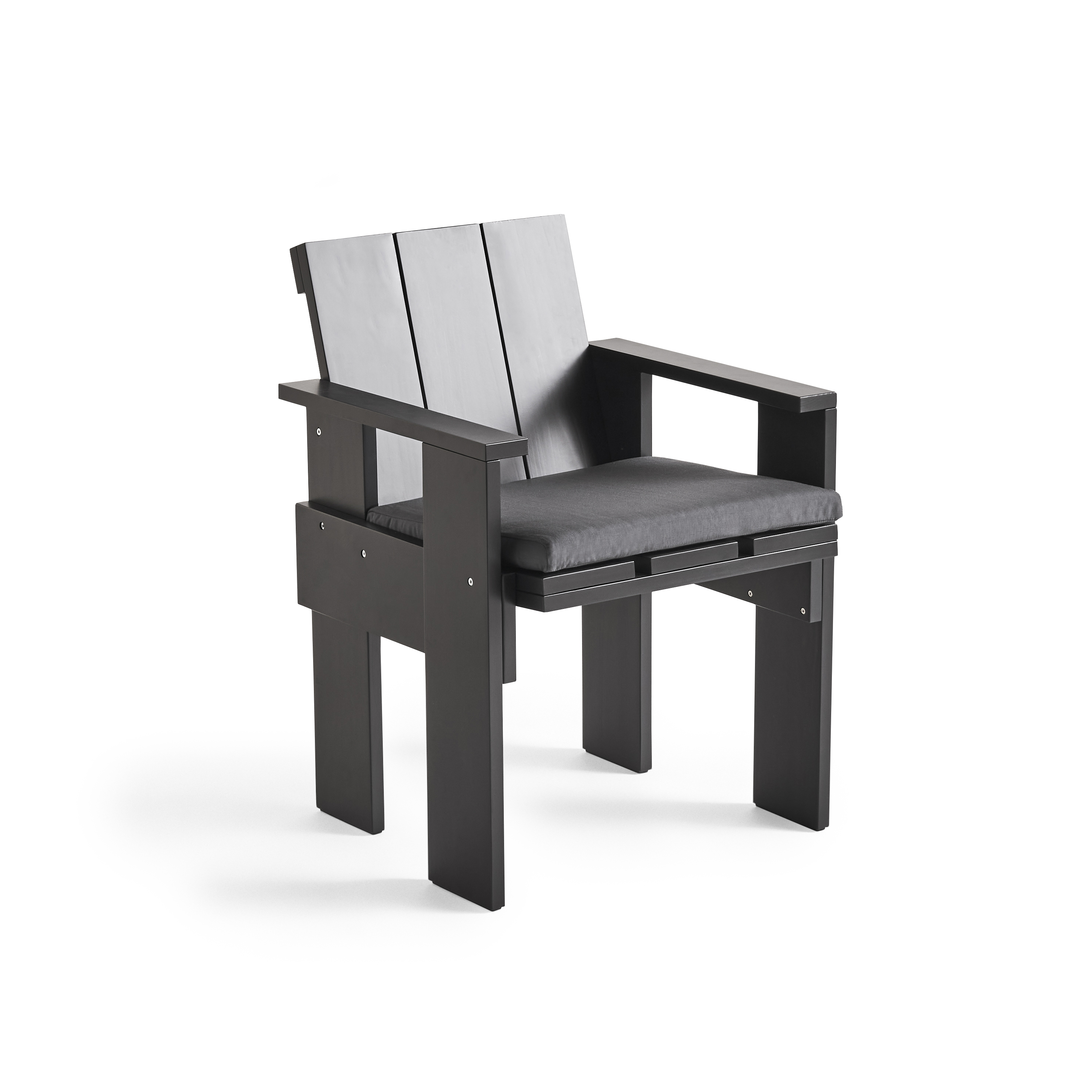 Crate dining chair - Black waterbased lacq pinewood