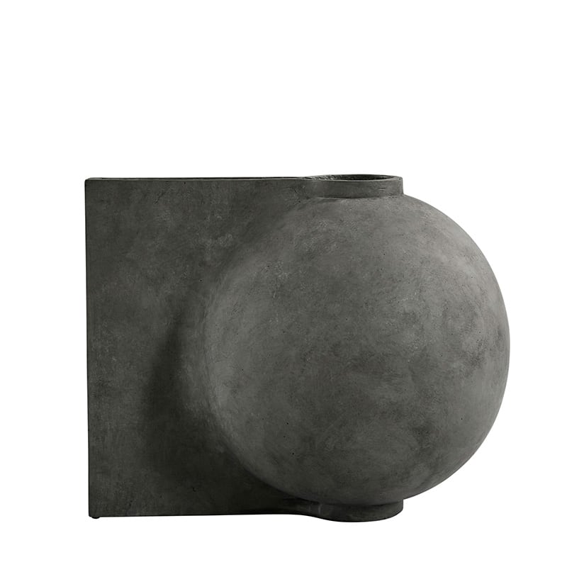 Offset Vase Big - Dark grey