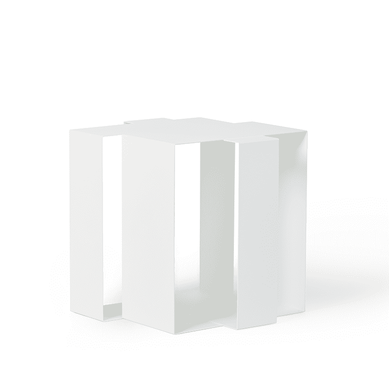 Shifted Square sidetable - White