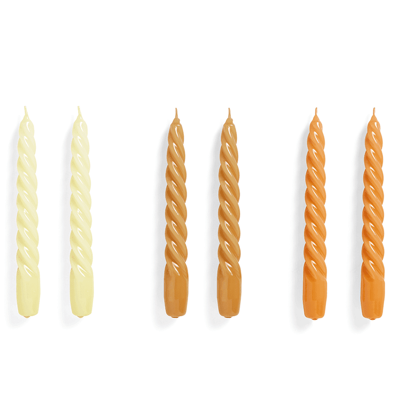 Candle Twist Set of 6 - Citrus light caramel tangerine