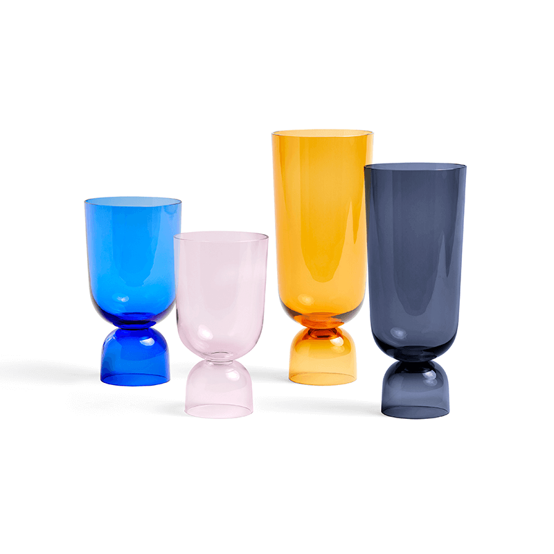 Bottoms Up Vase L - Navy blue