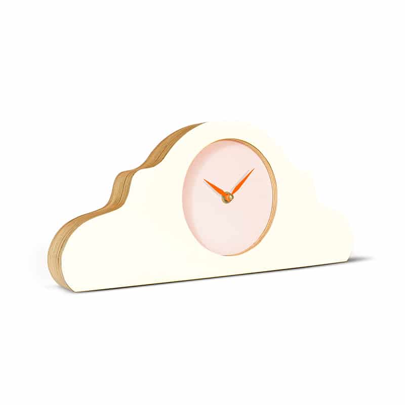 Mantel clock - Pure white/peach pastel/neon orange