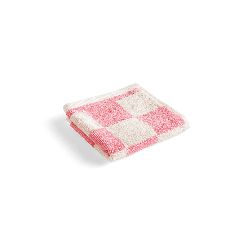 Check wash cloth - Pink