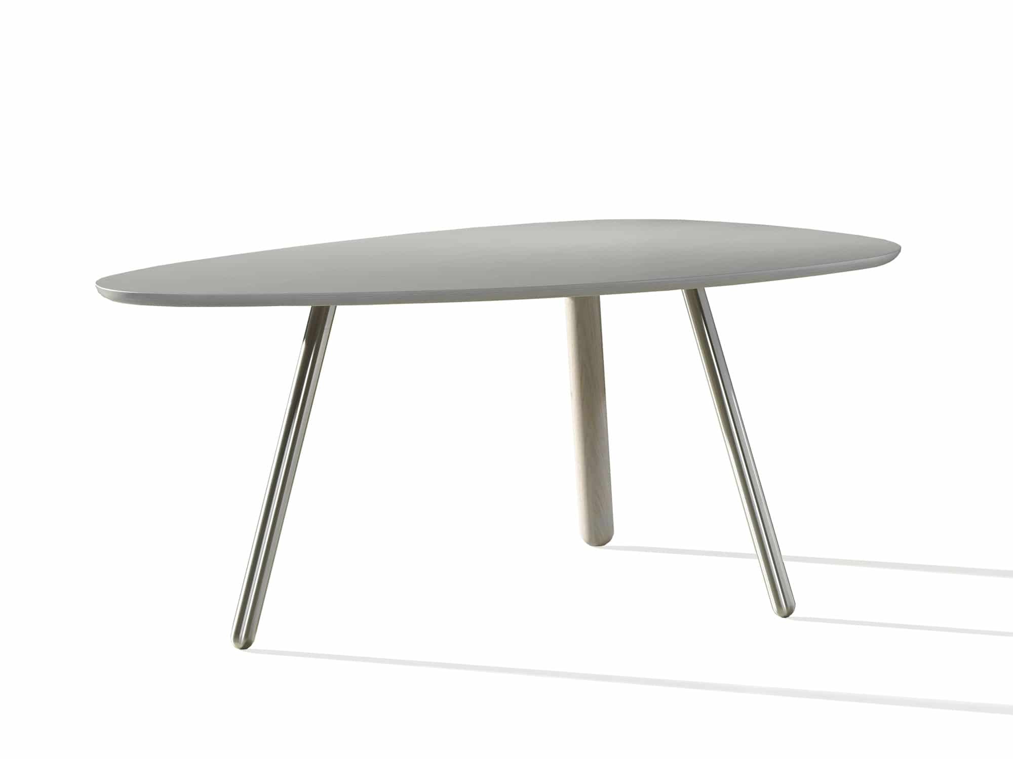 Circlips 1 eettafel - 2 poten RVS, 1 poot hout